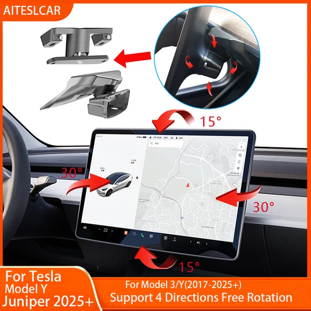 Swivel Mount For Tesla Model Y Juniper 2025 Tilt Screen Rotating bracket Kit Display Monitor Rotate Accessories Model Y/3 2021 1