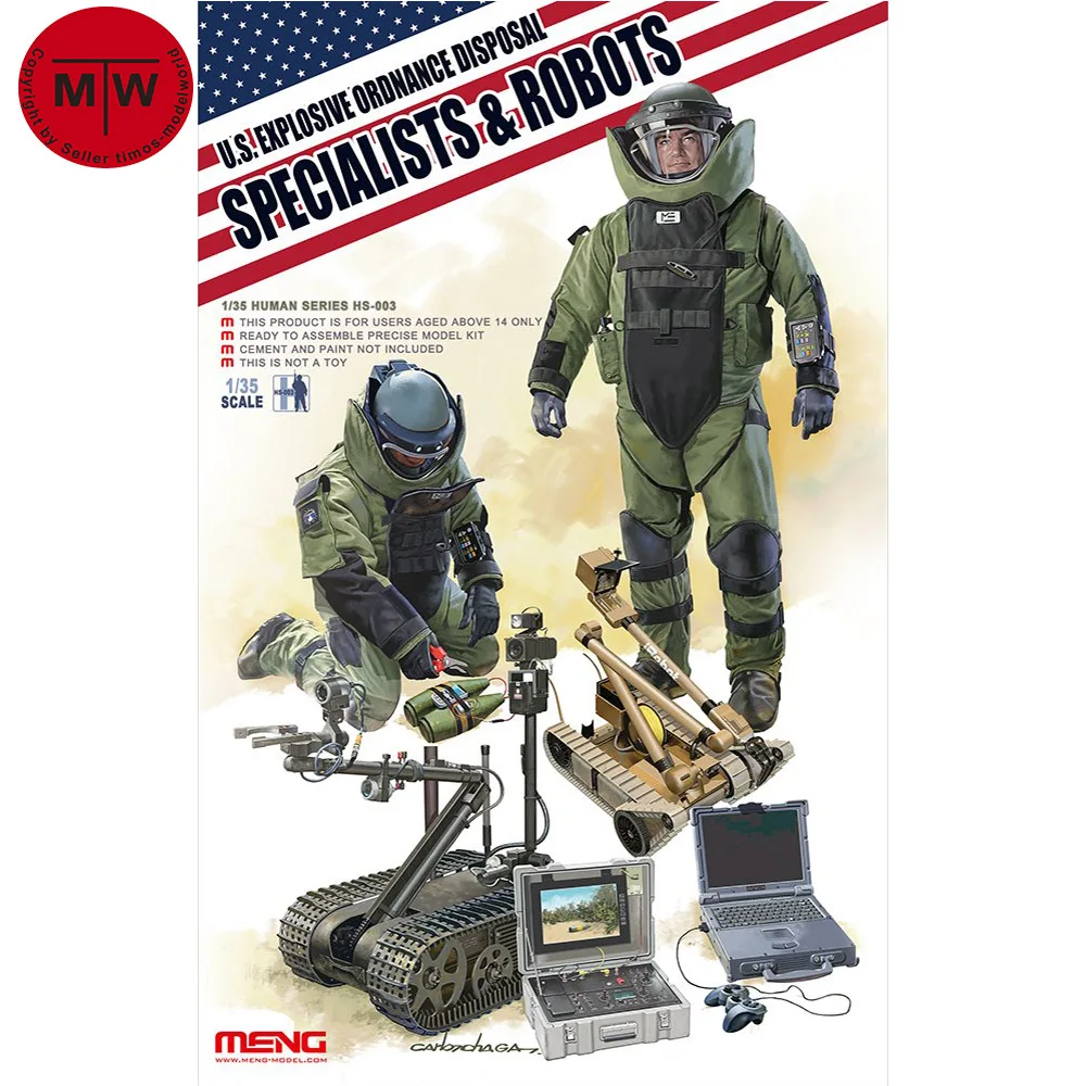 

Meng HS-003 масштаб 1/35 США, специалисты по удалению взрывоопасных боеприпасов и роботы, солдаты, фигурки, пластиковые сборные модели, наборы