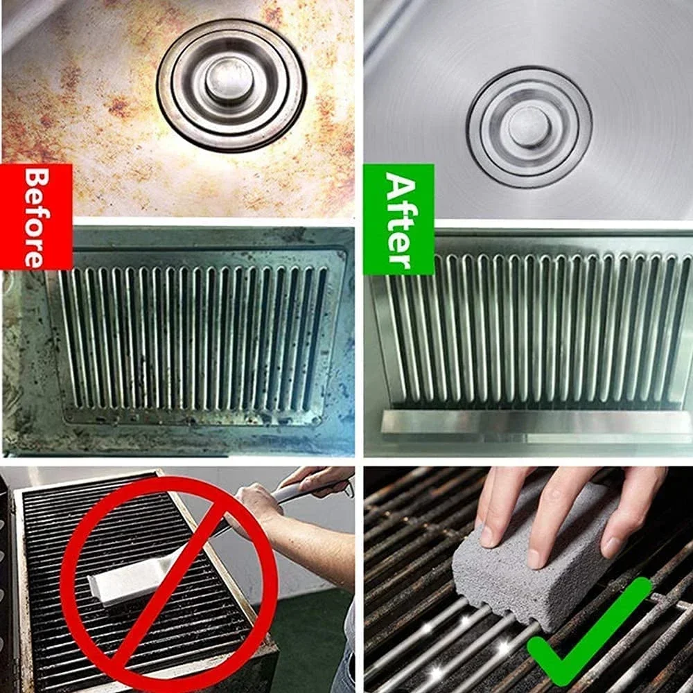 BBQ Grill Cleaning Brick Block Barbecue Cleaning Stone BBQ Racks Stains Grease Cleaner Tools Kitchen Decorate Gadgets