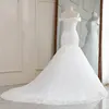 Customized Mermaid Women Wedding Dresses Off Shoulder V Neck Appliques Bridal Gowns Court Train Vestido De Noiva robe de mariée 4