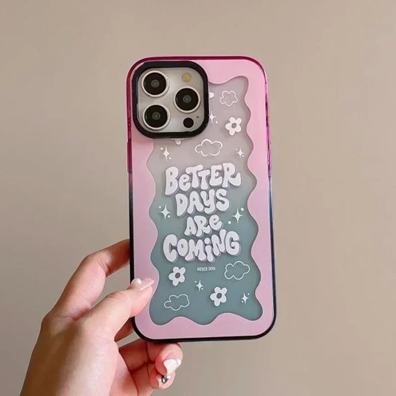 2.0 Acrylic Colorful Border Better Things Are Coming iPhone 11 12 13 14 15 Pro Max Case - Protective iPhone Case