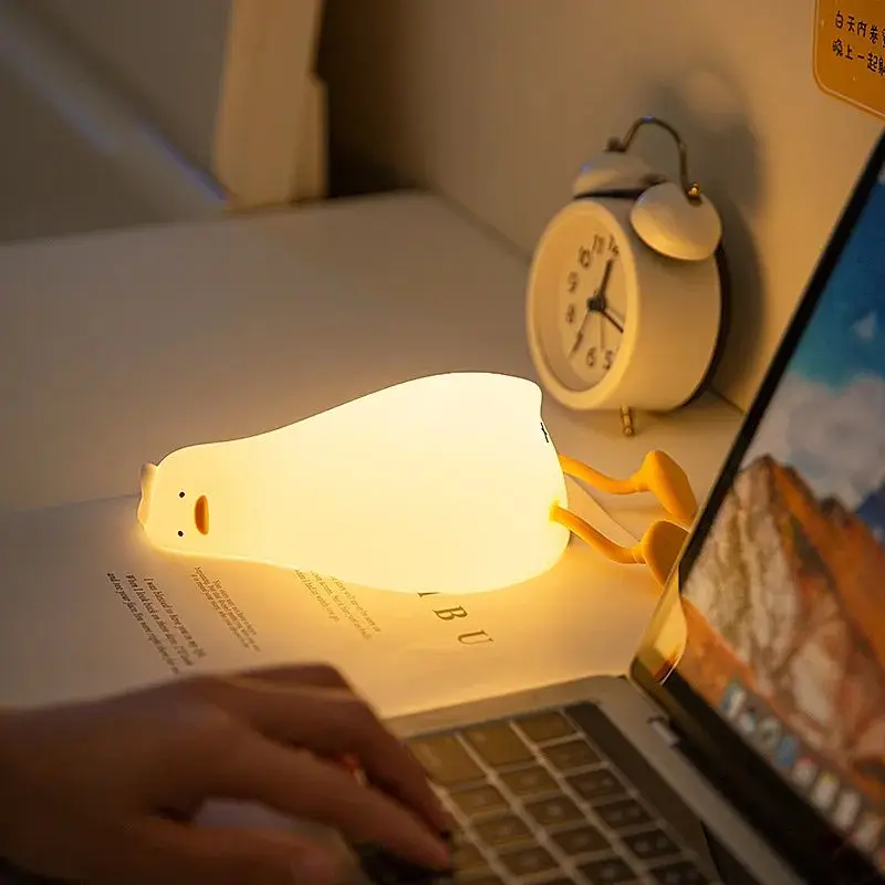 LED 수면 양 실리콘 야간 조명, USB 충전 야간 조명, 침실 장식, 생일 선물, 조도 조절 무드 라이트