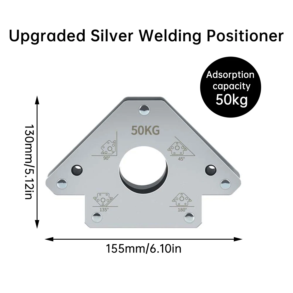25/50/75KG Welding Positioner Electric Welding Auxiliary Tools Magnetic Iron Absorption Right Angle Magnet Bevel Angle Multiple