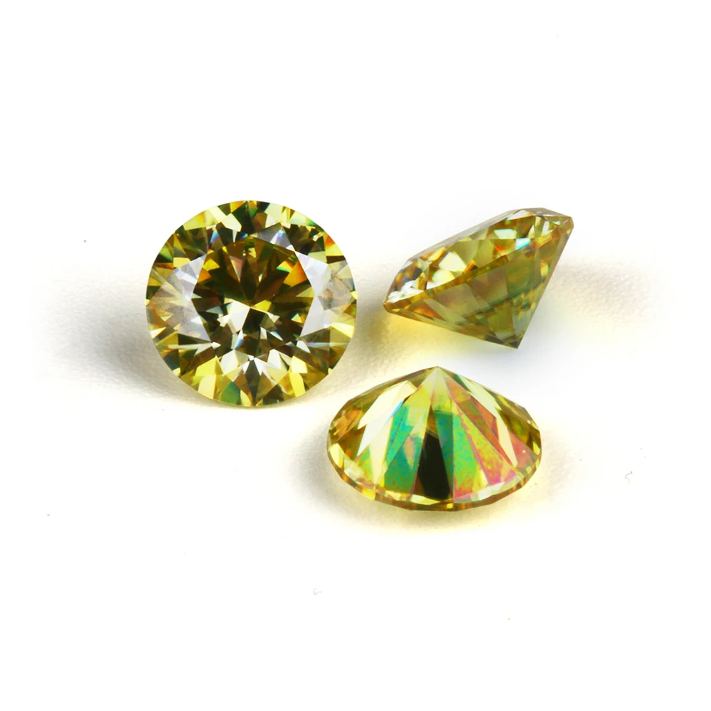 Free Shipping DIY Color Moissanite Gemstone Round Cut 1 Carat Good Quality Moissanite