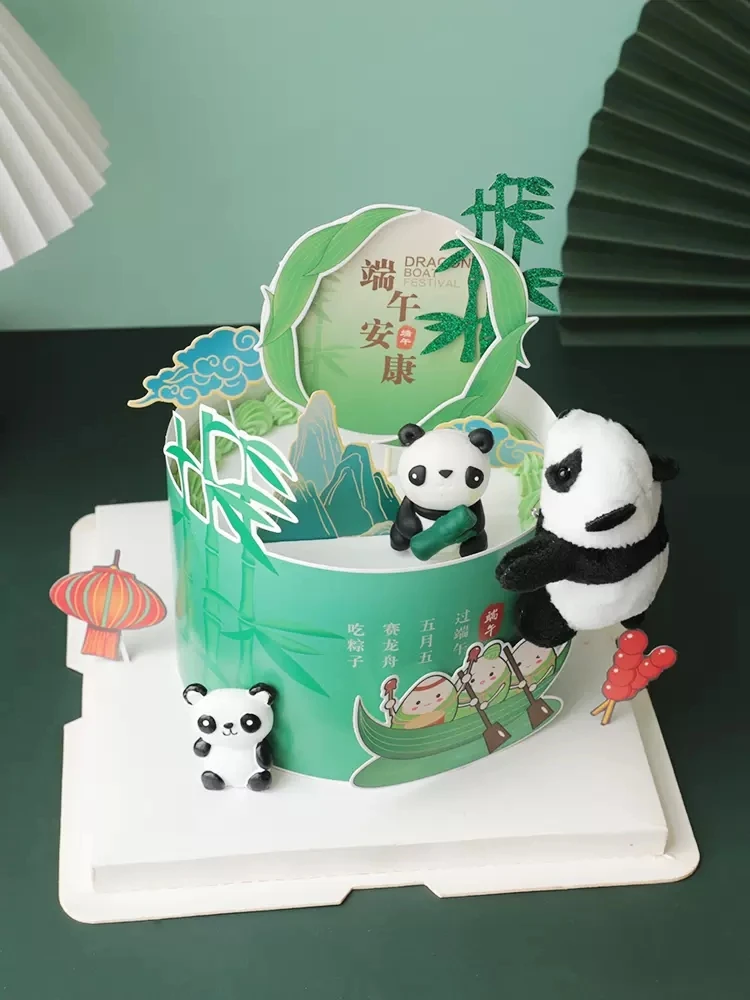 Giant panda Bear Cake, topo de bolo, text, logo png
