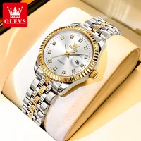 OLEVS 5526 Women Watch Diamond Scale Quartz Fashion Ladies Wrist Watches Date Waterproof Luminous Luxury Dress Watch For Women
