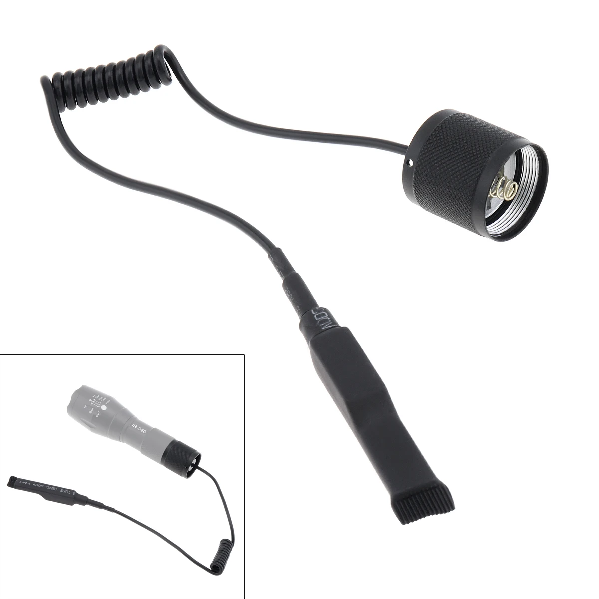 Remote Pressure Switch LED Flashlight Full Metal 2 Buttons Tactical Flashlight Remote Switch for A100 Zoom LED Flash Light Torch