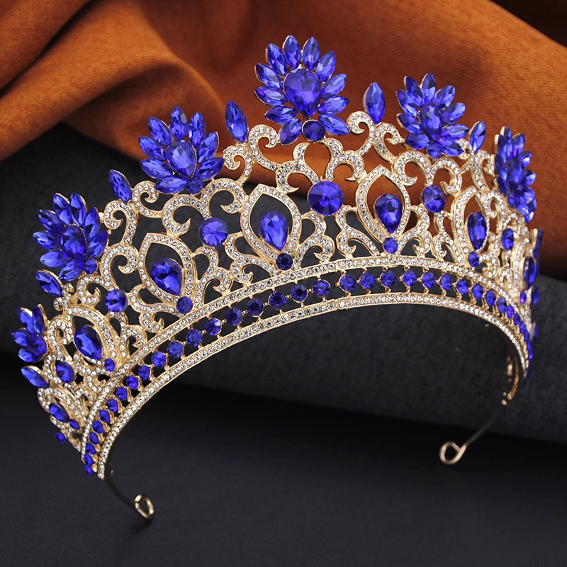 Baroque Crown Royal Queen Tiaras and Crowns Pageant Diadem Big Headwear Bridal Wedding Crown Hair Jewelry Prom Headdress hair accessories,bridal hair accessories