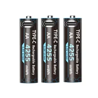 NEW 1.5V AA Rechargeable Battery 4255mWh Type-C USB Lithium Battery for Remote Control Toy Battery with Charging Box Cable 2