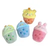 Wholesale 40pcs/lot 10cm cartoon animal Dog Rabbit Plush keyring Toys cute Milk Tea Cup Stuffed Pendants keychain Gifts 1
