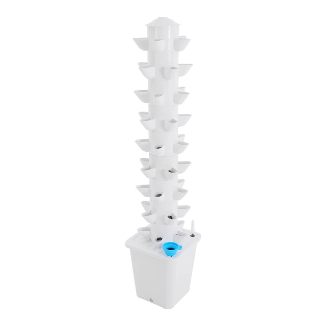 45-Holes Hydroponic Garden Vertical Tower| Hidroponia Growing System Vegetable Planter for Balcony Garden Greenhouse
