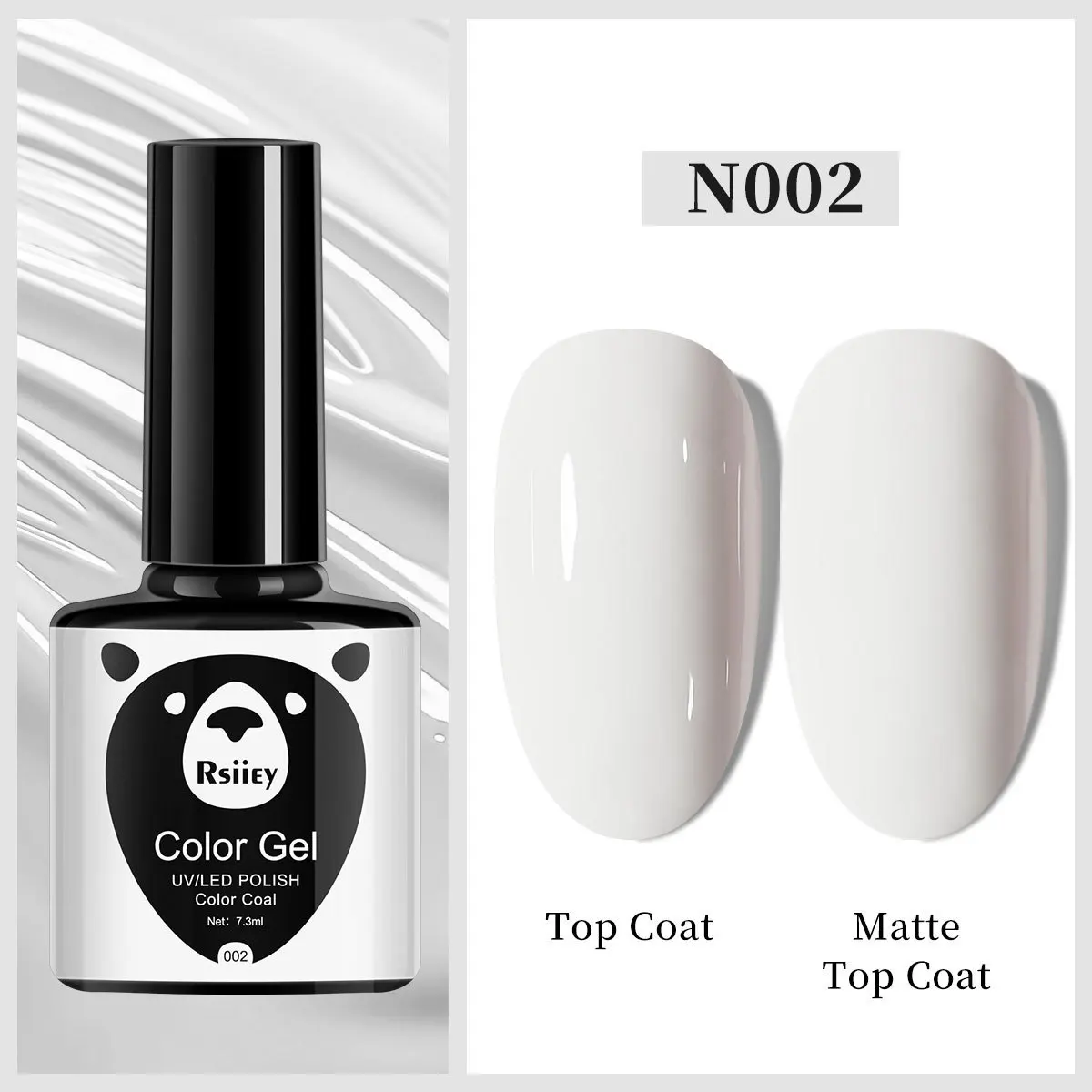 7.3ml Professional Black White Nail Gel Polish Super-Smoth Black&White Gel Nail Polish Semi-Permanent White Black Nail UV Gel 3