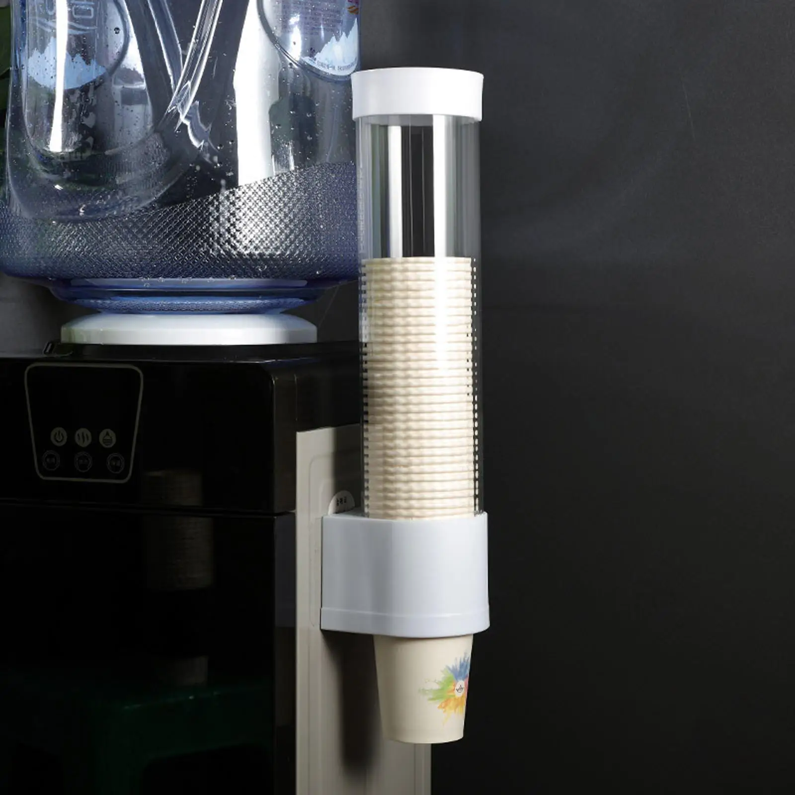 Cup Dispenser Transparent Paper Cup Organizer for Hotel Apartment Household