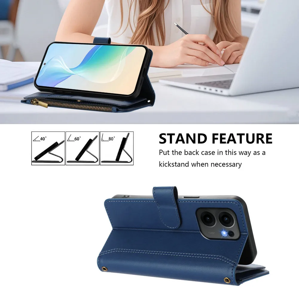 Oppo Reno 8 Lite Hoesje Portemonnee Book Case Kunstleer Zwart Oppo Reno 8 Lite Hoesje Portemonnee Book Case Kunstleer Zwart
