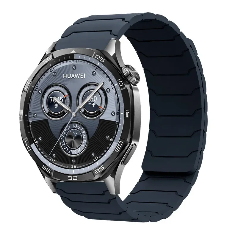 Magnetic Silicone Watchband Bracelet - Versatile 46mm Wristband