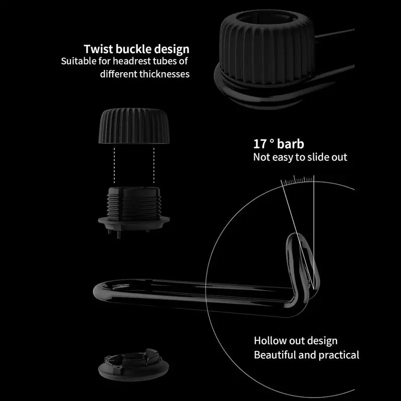 Car Back Seat Hooks Headrest Hanger Clothes Purse Bag Organizer Travel Accessories