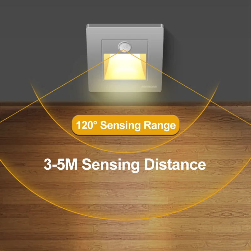 1-4 ks tepelné záření člověk senzor schod světel PIR hnutí senzor LED noc lehký zapuštěné zeď lamp schody předsíň schodiště ložnice