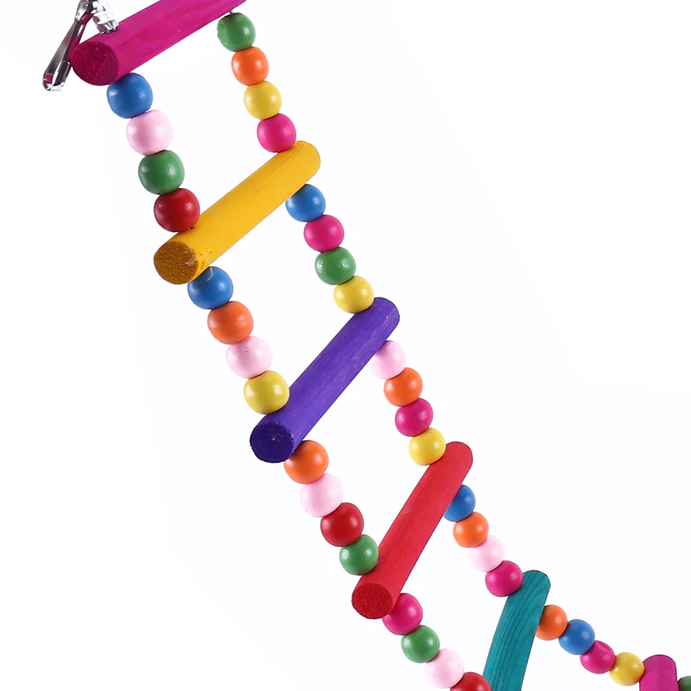 Title 7, Multicolor Wood Hanging Climbing Ladder Toys 12...