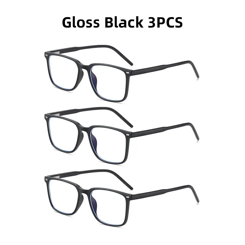 VIVIBEE Classic Square Blue Light Blocking Men Glasses Computer Gaming TR90 Black Anti Ray Eyeglasses Better Sleep Clear Eyewear - Image 17