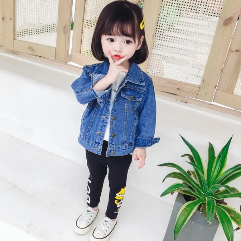 Girls Boys Denim Jacket Korean Style Loose Kids Spring and Autumn Clothing 2024 New Children Jacket Baby Top Fashion Clothing 5