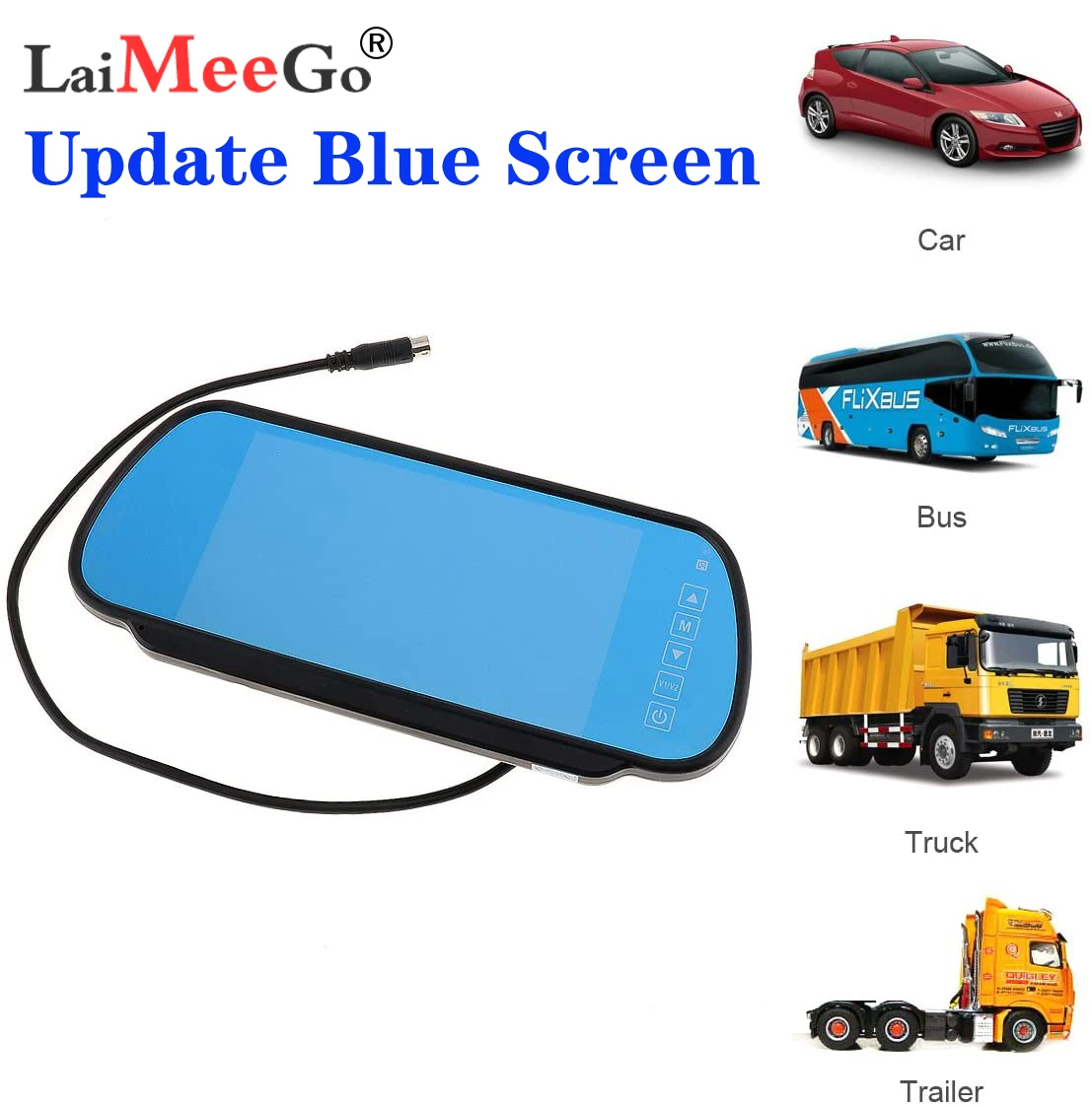 7 Inch Bluetooth Tft Lcd Color Mirror Monitor Viedo Mp5 Player For Car