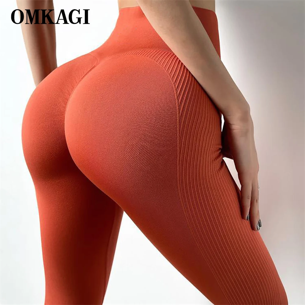 OMKAGI Womens Seamless Yoga Adapt Camo Seamless Leggings With Push