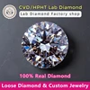 Lab Grown Diamond Round D E F VVS Loose Diamond with IGI GIA certificate Jewelry customization 1ct 3ct 5ct CVD HPHT Lab Diamond 1