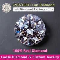 Lab Grown Diamond Round D E F VVS Loose Diamond with IGI GIA certificate Jewelry customization 1ct 3ct 5ct CVD HPHT Lab Diamond 1