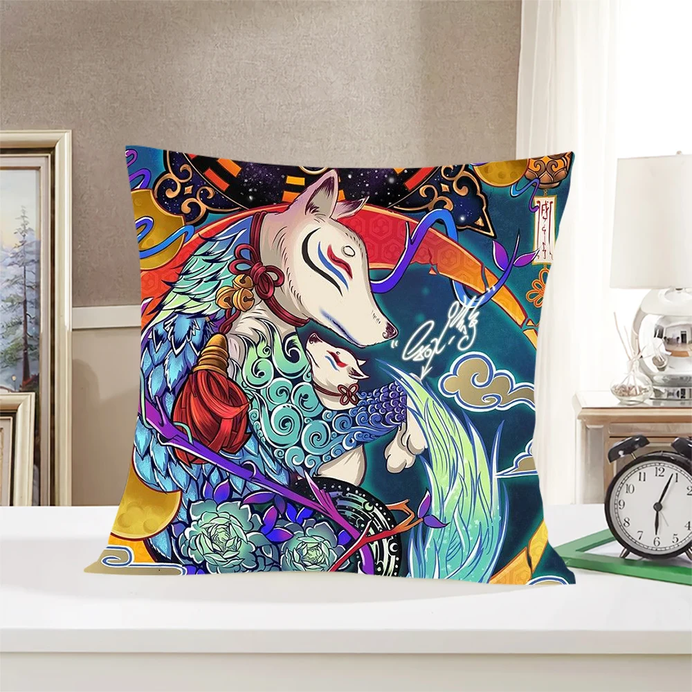

Наволочка CLOOCL Ukiyo-e, японские художественные картины, рисунок зодиака, собаки, 3D двухсторонний наволочка с принтом для дивана, украшение автомобиля