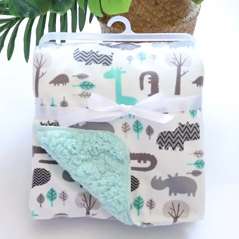 BabyBlanketsNewDoubleLayerSupersoftFleeceInfantBebeSwaddle