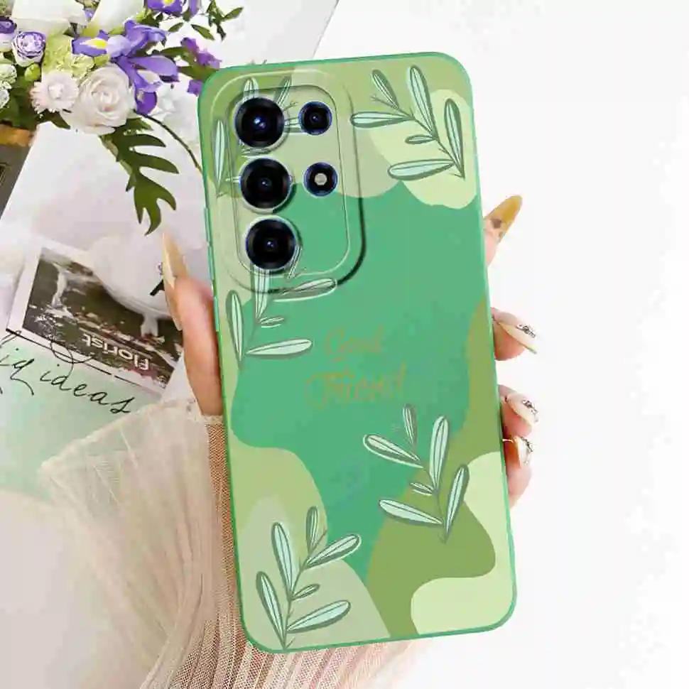 Floral Silicone Soft Shockproof Back Cover Case