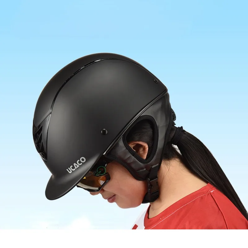58-62cm Ultra Light Adults Equestrian helmet Riding helmet Knight Hat Removable Brim Speed helmet Horse Riding Acc 2