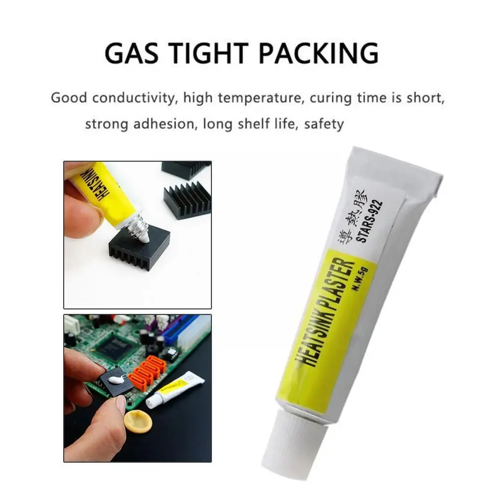 

Thermal Conductive Adhesive Thermal Conductive Silicone Adhesive Silicone STARS-922 Strong Heatsink Grease 5g Plaster S1N9