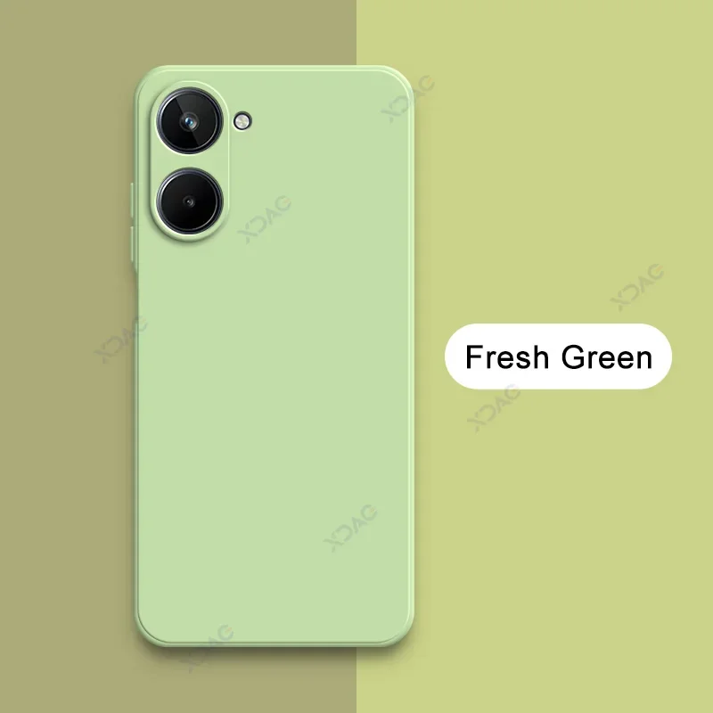 Premium Liquid Silicone Phone Case with Dual Liner – Square Design, Soft and Durable Cover