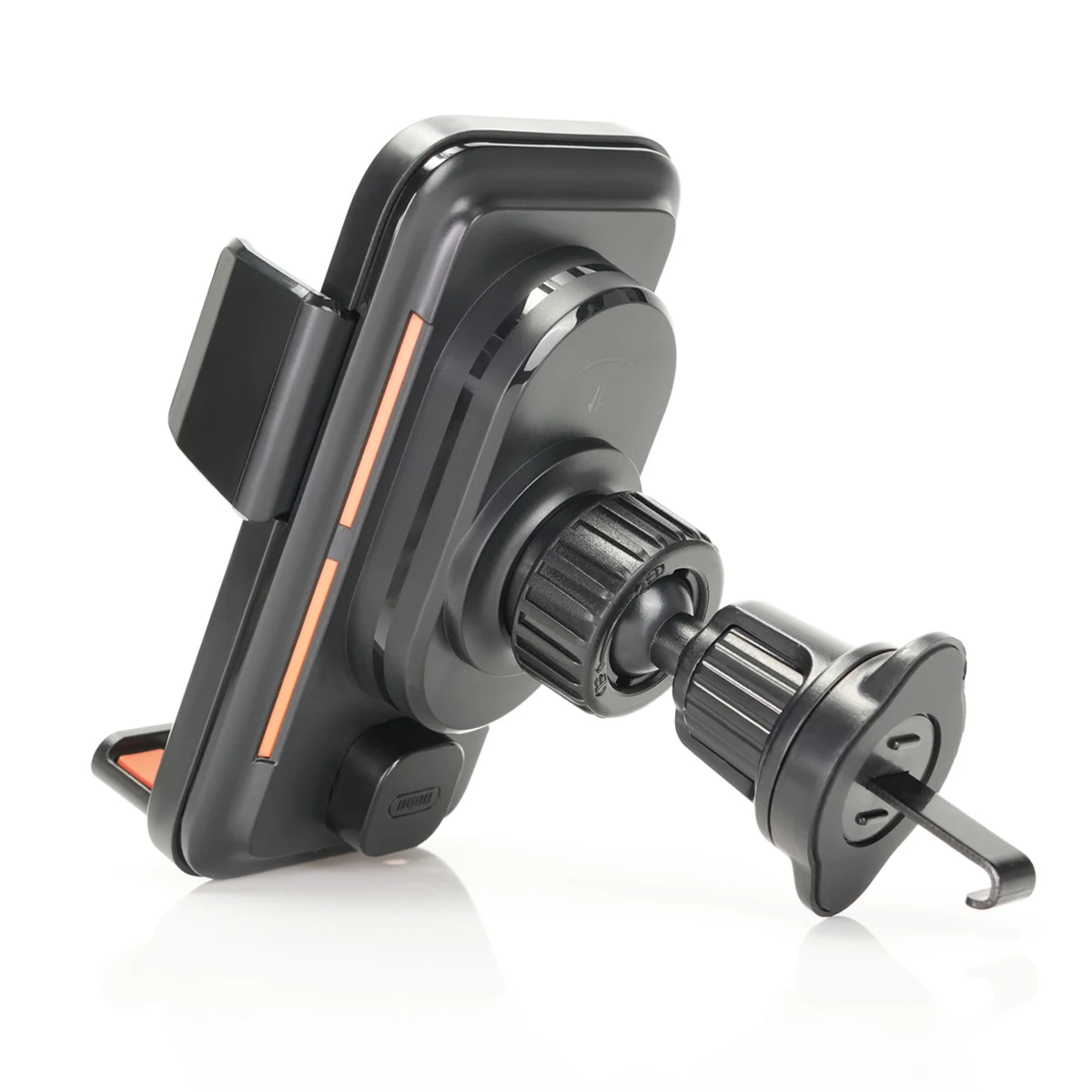 15W Qi Wireless Charging Smart Car Phone Holder with Motorized Rotation & One-Touch Release