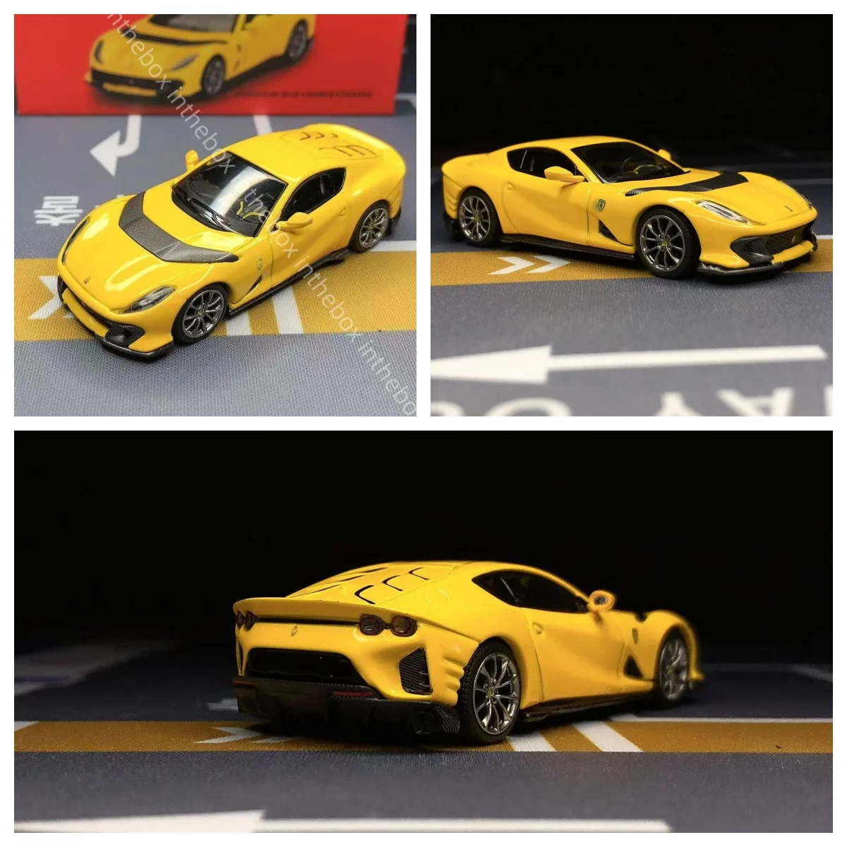 In theBox Store 812 Competizione Giallo Modena BBR 모델 1/64 다이캐스트 모델 자동차 슈퍼