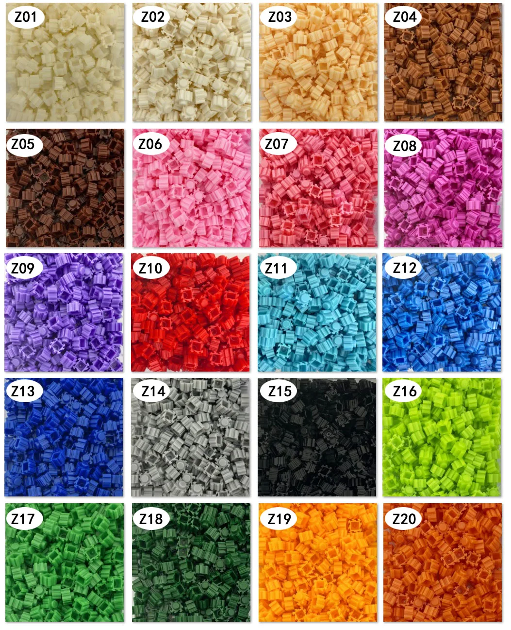 100pcs 8*8mm Pixel Art Puzzle Micro Diamond Building Blocks
