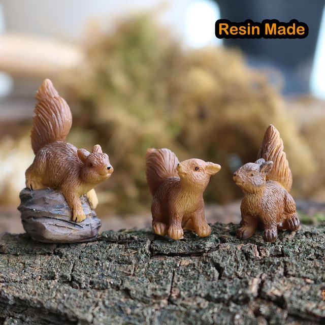 Miniature Forest Animals Figurines Resin Squirrels Wild Set Fairy Garden Mini  Small Jungle Animals Model Figures Decoration lot - AliExpress