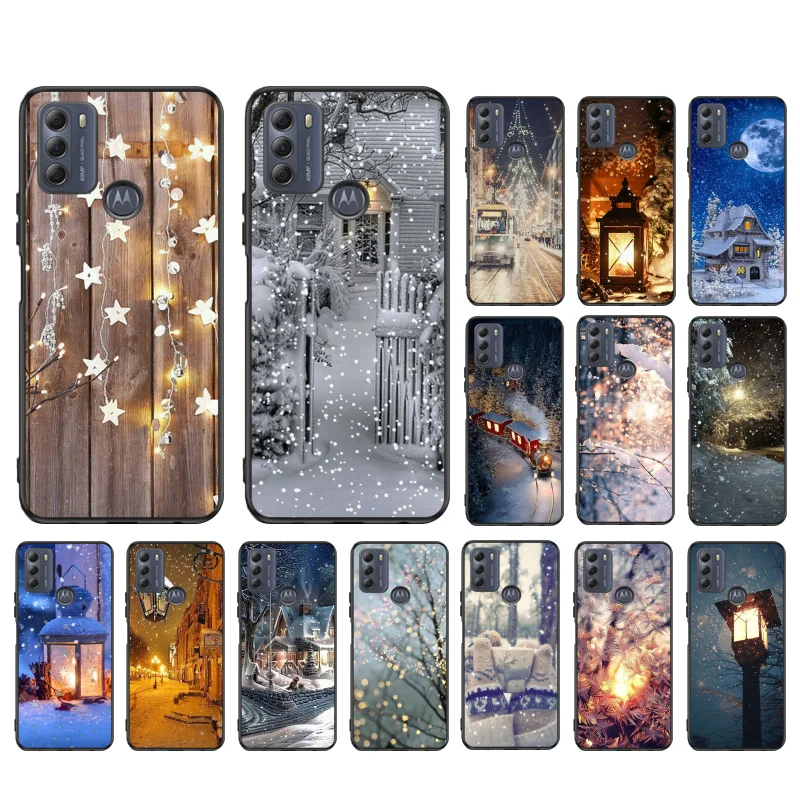 

Winter light Snow Case For Moto E32 E32S E20 E40 E7 Plus Edge 40 30 Ultra Neo 20 lite G13 G9Plus GPure GStylus