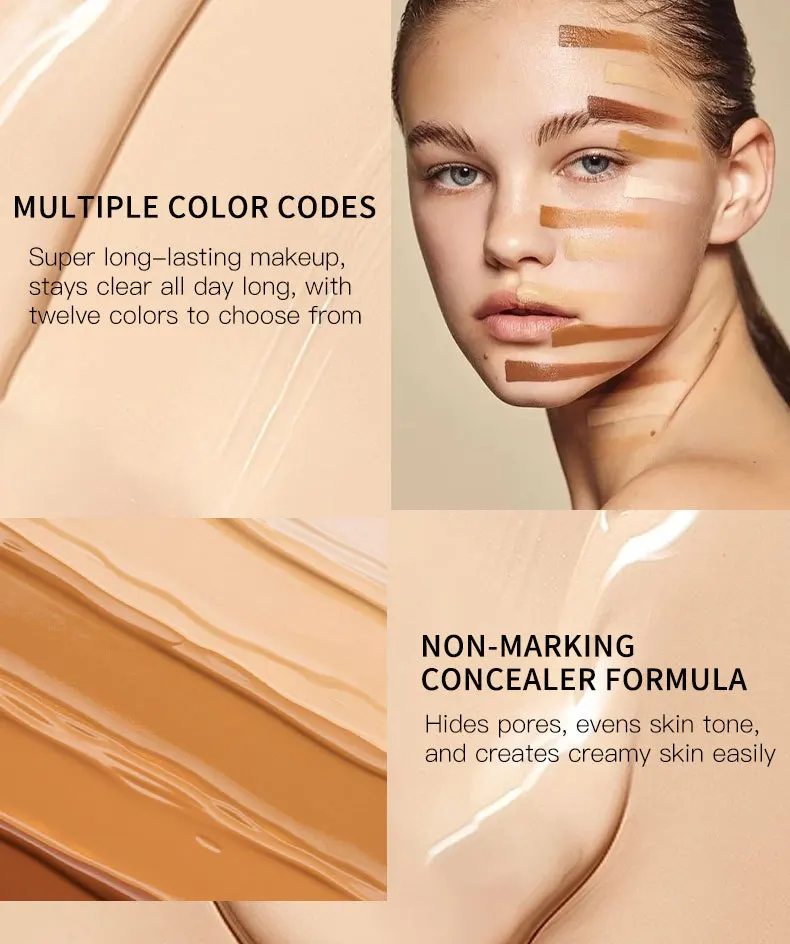 Flawless Foundation Long Lasting Breathable Hydrating Full Coverage Invisible Pore Concealer Oil Control Non Greasy
