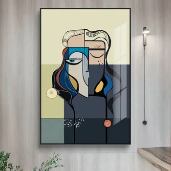 Pittura moderna Pittura murale Fai da te Immagini astratte in stile nordico Decorazione calligrafia Calligrafia per soggiorno Grande arredamento per la casa