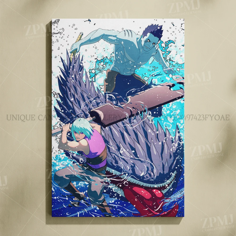 Anime Wall Art: Uchiha Madara Canvas Painting - Japanese Style Home Decor