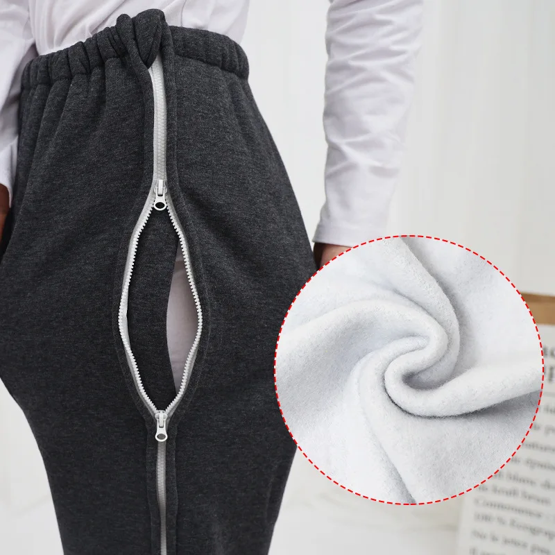 Easy-Wear Dual-Zip Care Pants for Elderly Orthopedic Patients Post-Op Paralysis & Limited Mobility Spring/Fall Collection