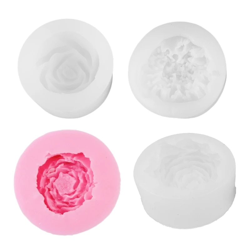 Flower Silicone Mold Gypsum Epoxy Resin Aroma Candle Mould for Home Decorations Dropship