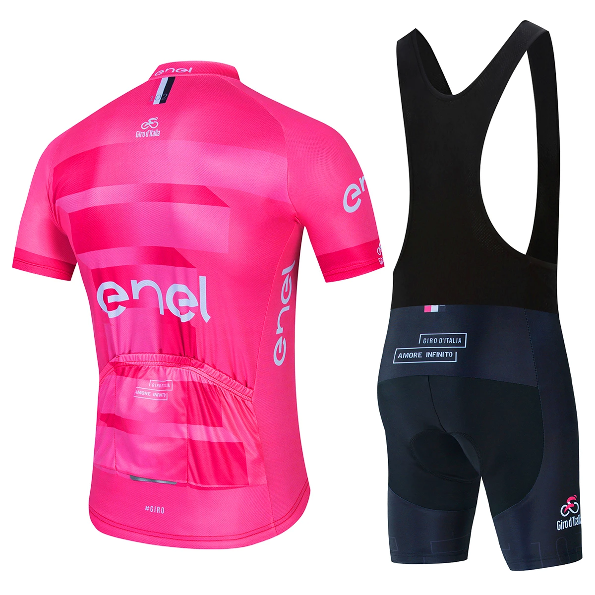 Tour De Italy D'ITALIA Pink Cycling Jersey Set Breathable Cycling