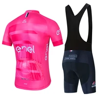 Tour De Italy D'ITALIA Pink Cycling Jersey Set Breathable Cycling Clothing MTB Clothes Bicycle Bib Pants Bike Race Sportswear 2