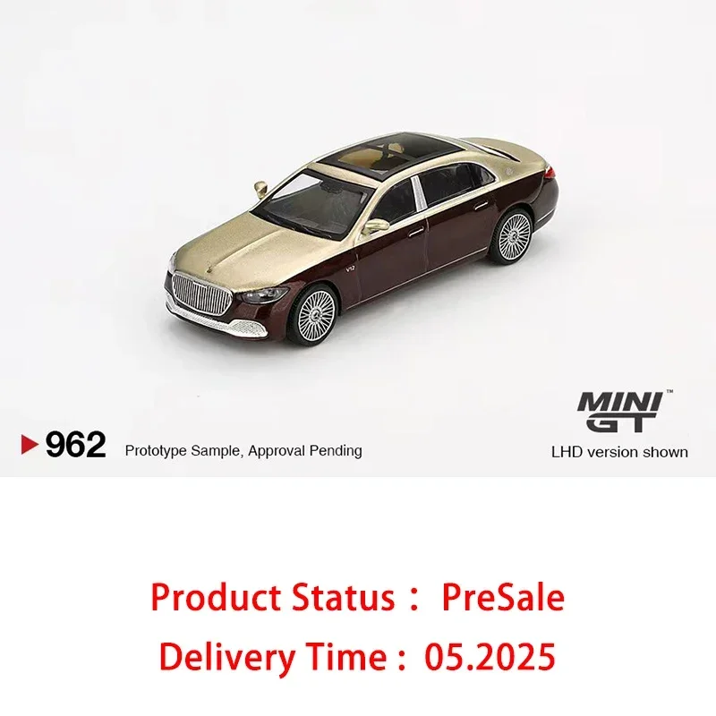 PreSale MINIGT 962 1:64 Mercedes Maybach S680 Gold Dark Red