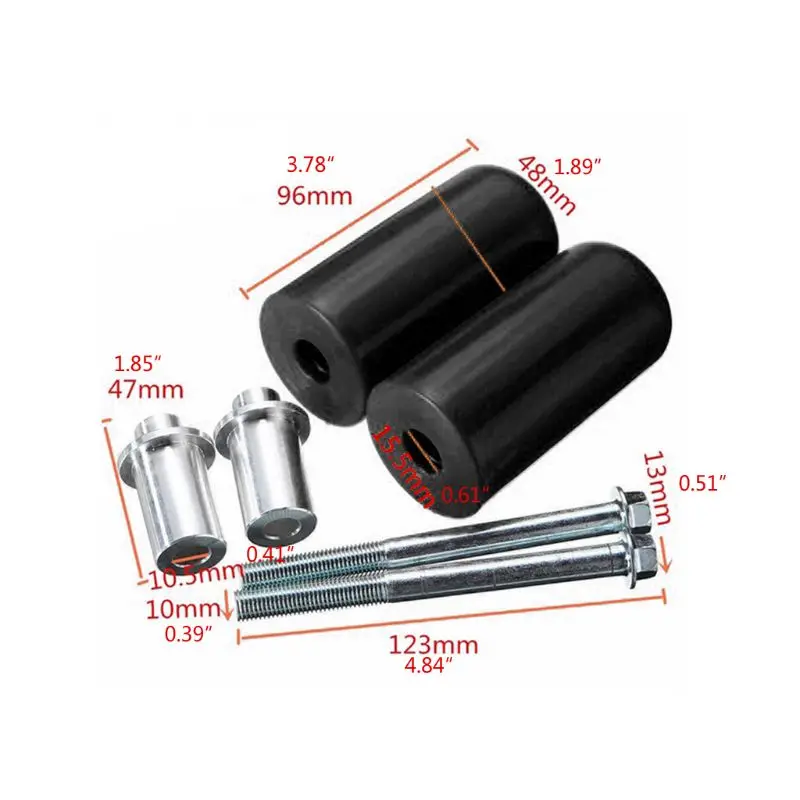 Protectores Anticolisión Para Marco De Moto – Compatibles Con Triumph Speed Triple 1050 Y Keeway RKF 125. Deslizadores De Aluminio Y Plástico.