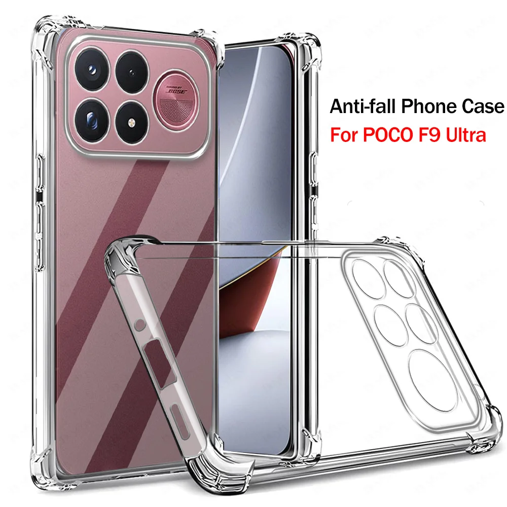 Transparent Shockproof Armor Case - Clear Silicone Protective Bumper Cover