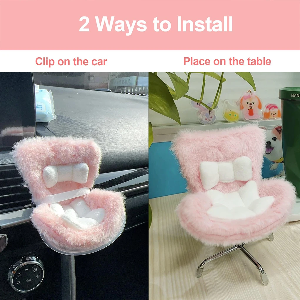 Kawaii Doll Plush Seat For Car Doll Safety Seat Car Air Aromatreatment Decoration Accessories  Suit for All Dolls Wihtin 17cm